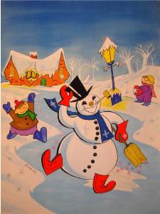 Yessy > Paintings & Prints > Holidays & Occasions > Christmas > Snowman