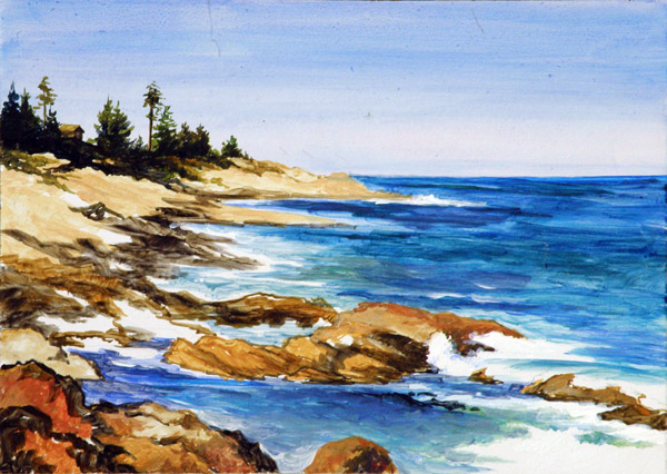 Yessy > Varvara Harmon > Seascape Paintings > Maine Rocky Coast